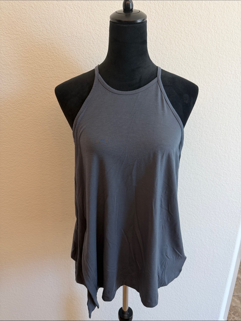 Athleta Charcoal High-Neck Swing Tank Top
